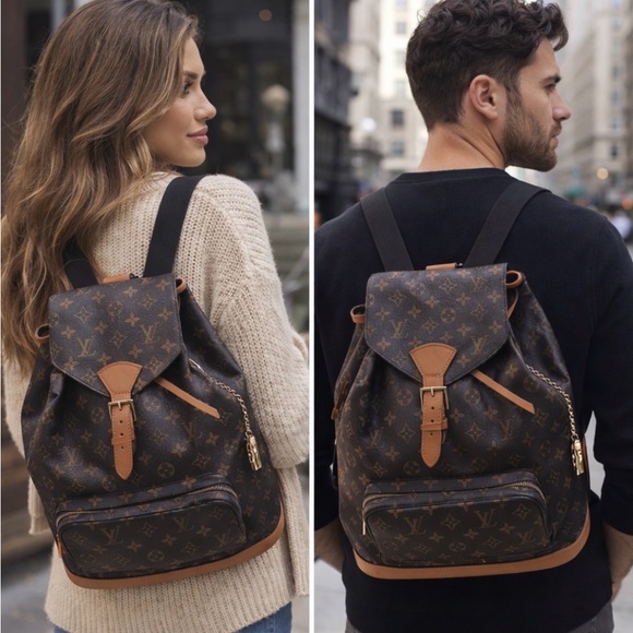 Louis Vuitton Handbags - LOUIS VUITTON UNISEX BACK-PAC W/ADJUSTABLE SHOULDER STRAPS & OUTSIDE ZIP STORAGE